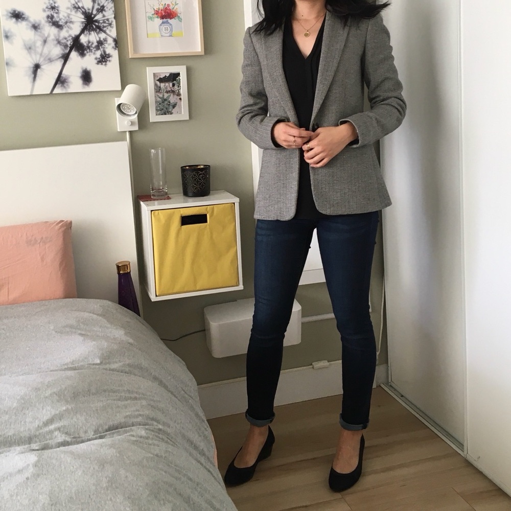 (SOLD) Massimo Dutti Herringbone Blazer